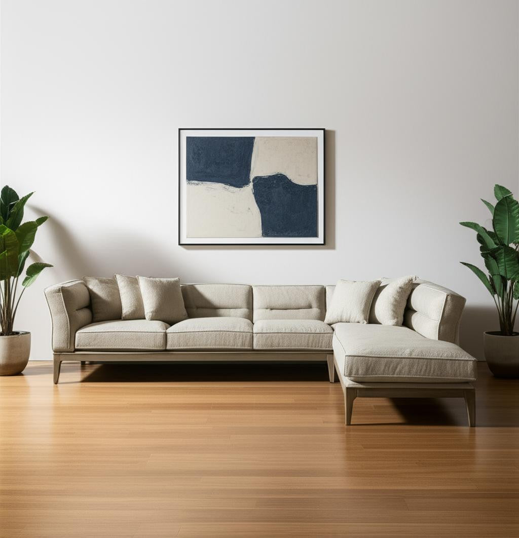 121" Brown Fabric Sofa-1