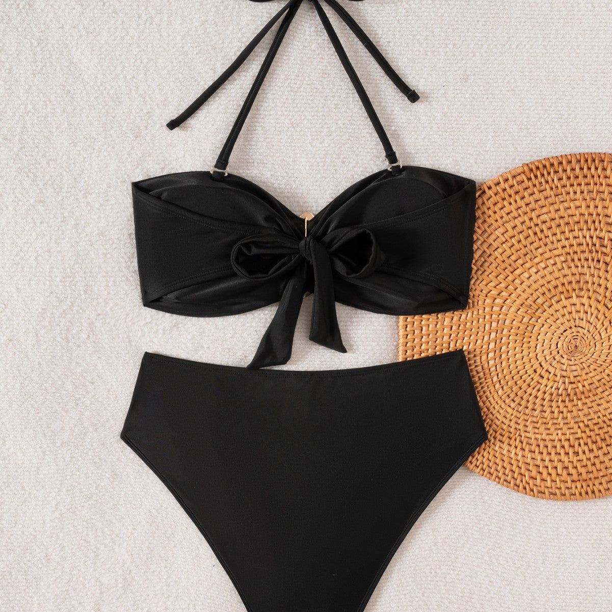 Solid Color Tube Top Bikini With Detachable Strap For Women, Williamsburg, BYMANYC New York.-3