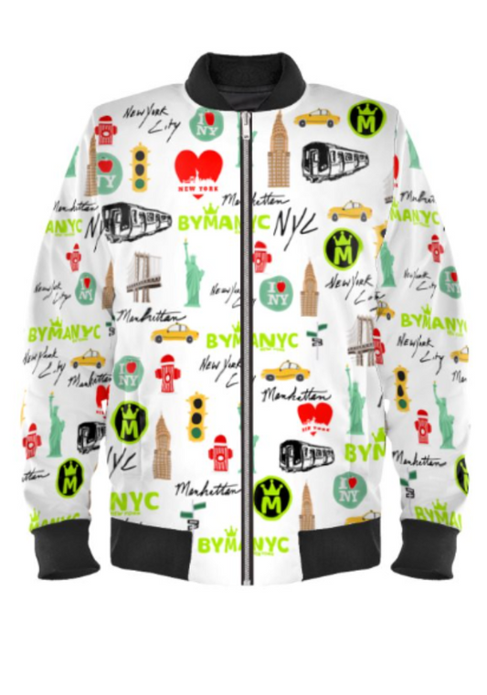 Limited Edition BYMANYC Jacket Handmade in London Manhattan Mosaic Sunset NYC