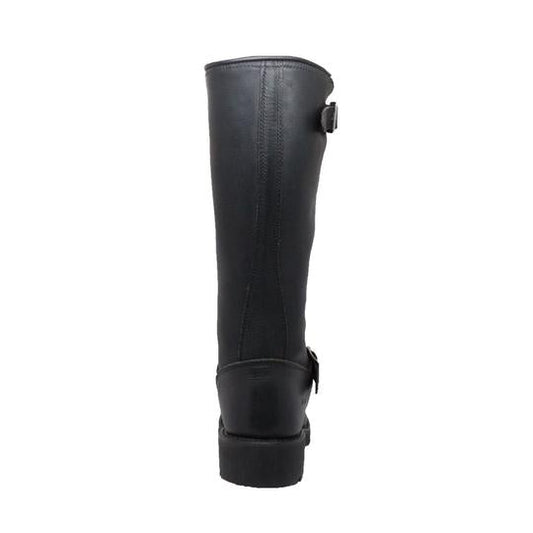 Heavy Duty Black 16" Men's Engineer Biker Leather Work Boots