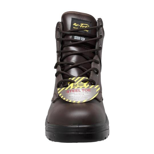 Men's Brown Steel Toe 6" Work Leather Boots