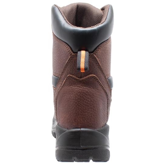Men's Dark Brown Full Grain Leather Work Boot with Oil & Slip Resistant Outsole