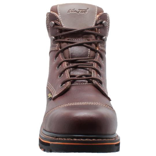 Men's Dark Brown Full Grain Leather Work Boot with Oil & Slip Resistant Outsole