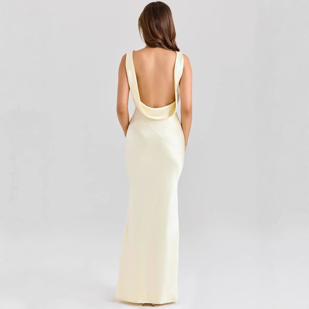 Women's Off-the-Shoulder Chiffon Dress Haute Couture New York Fashion Week Inspired Fitted Long gown