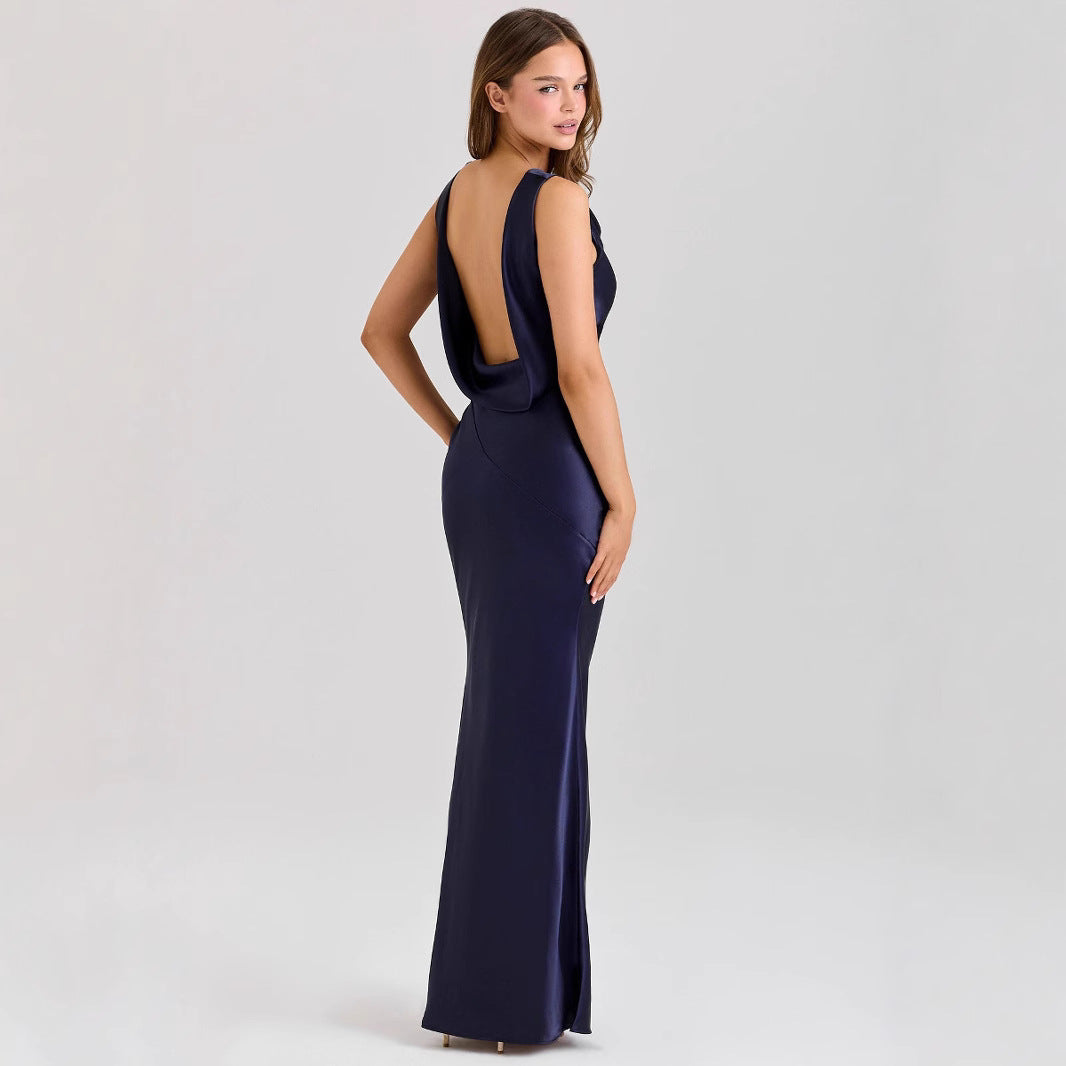 Women's Off-the-Shoulder Chiffon Dress Haute Couture New York Fashion Week Inspired Fitted Long gown