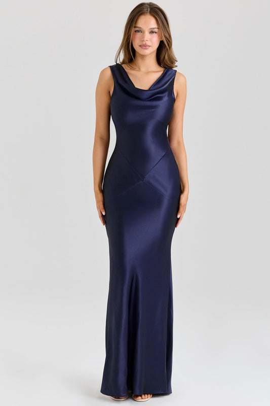 Women's Off-the-Shoulder Chiffon Dress Haute Couture New York Fashion Week Inspired Fitted Long gown