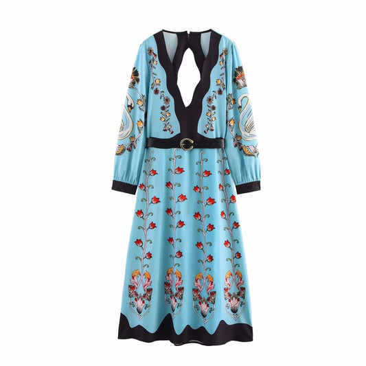 Waist-Cinched Floral Dress, The Met | Women - BYMANYC ® New York-0