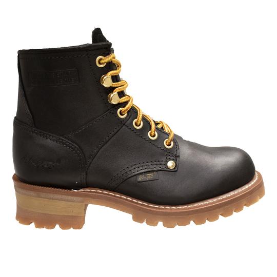 Women's Black 6" Logger Boots with Composite Safety Toe