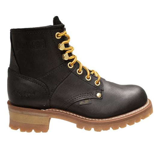 Women's Black 6" Logger Boots with Composite Safety Toe