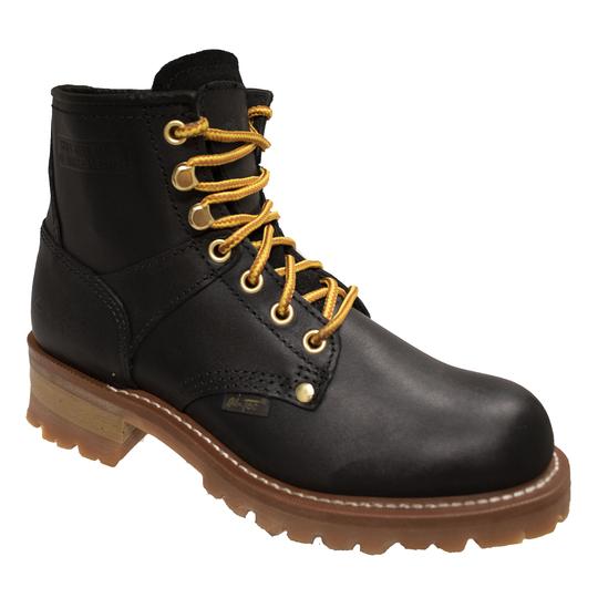 Women's Black 6" Logger Boots with Composite Safety Toe