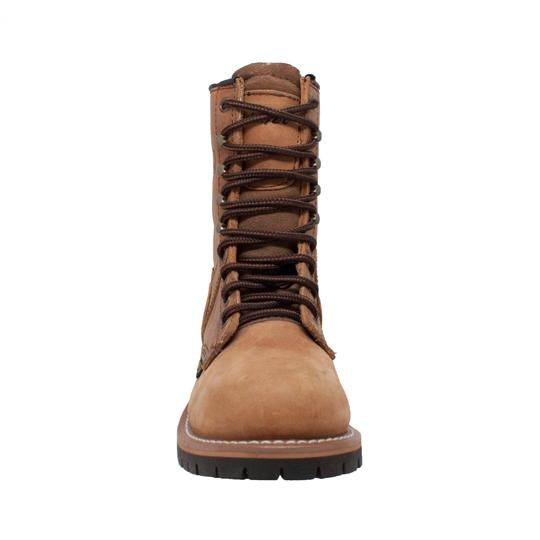 Women's Brown 9" Logger Leather Work Boots