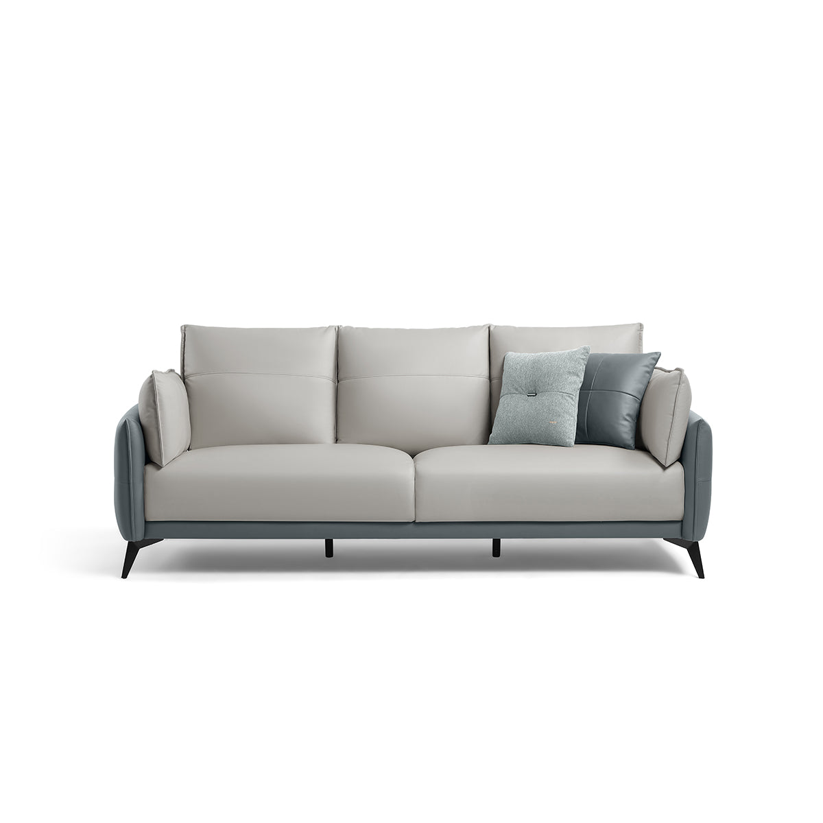 Italian 3-Seater Minimalist Design Sofa with Luxury Cotton Backrest and Sturdy Wood Frame-2