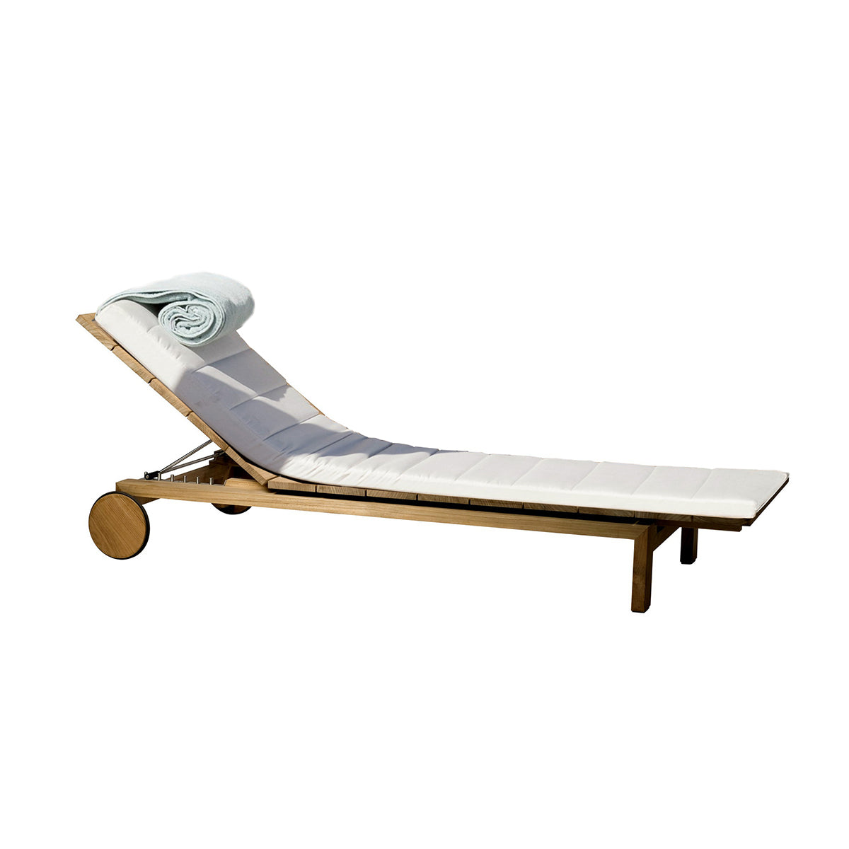 Lorna Contemporary Teak Sun Lounger Set with Reclining Functionality-2
