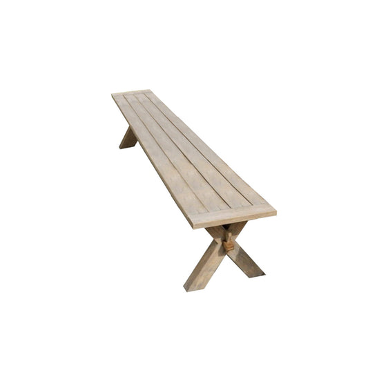 Solid Teak Wooden Bench for Garden Patio Pathway Outdoor Furniture-1