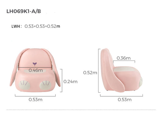 Kids Bunny Sofa Arm Chair - Soft Leather Easy Clean Design-1