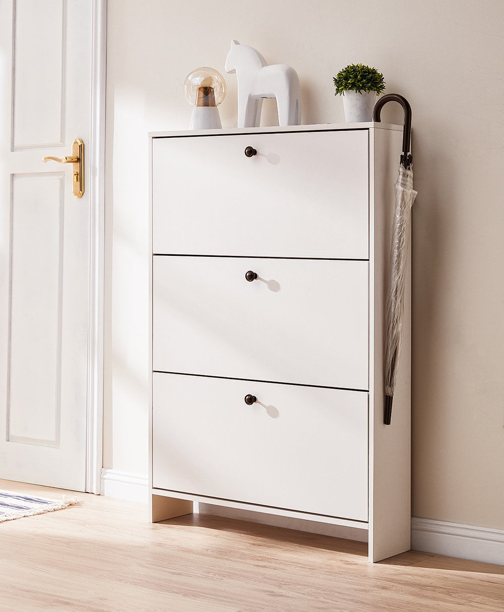 Ultra-Slim Entryway Flip Shoe Cabinet