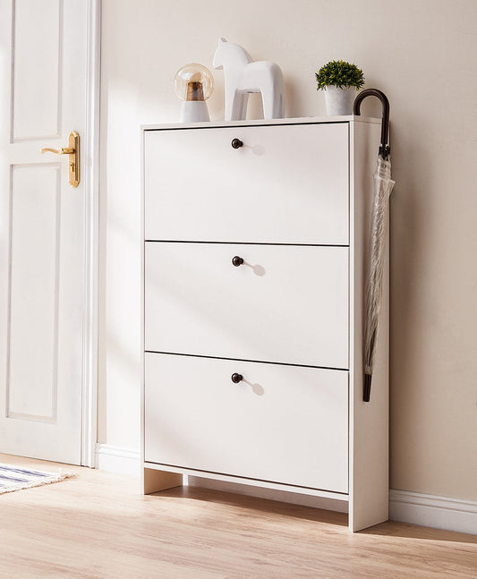 Ultra-Slim Entryway Flip Shoe Cabinet